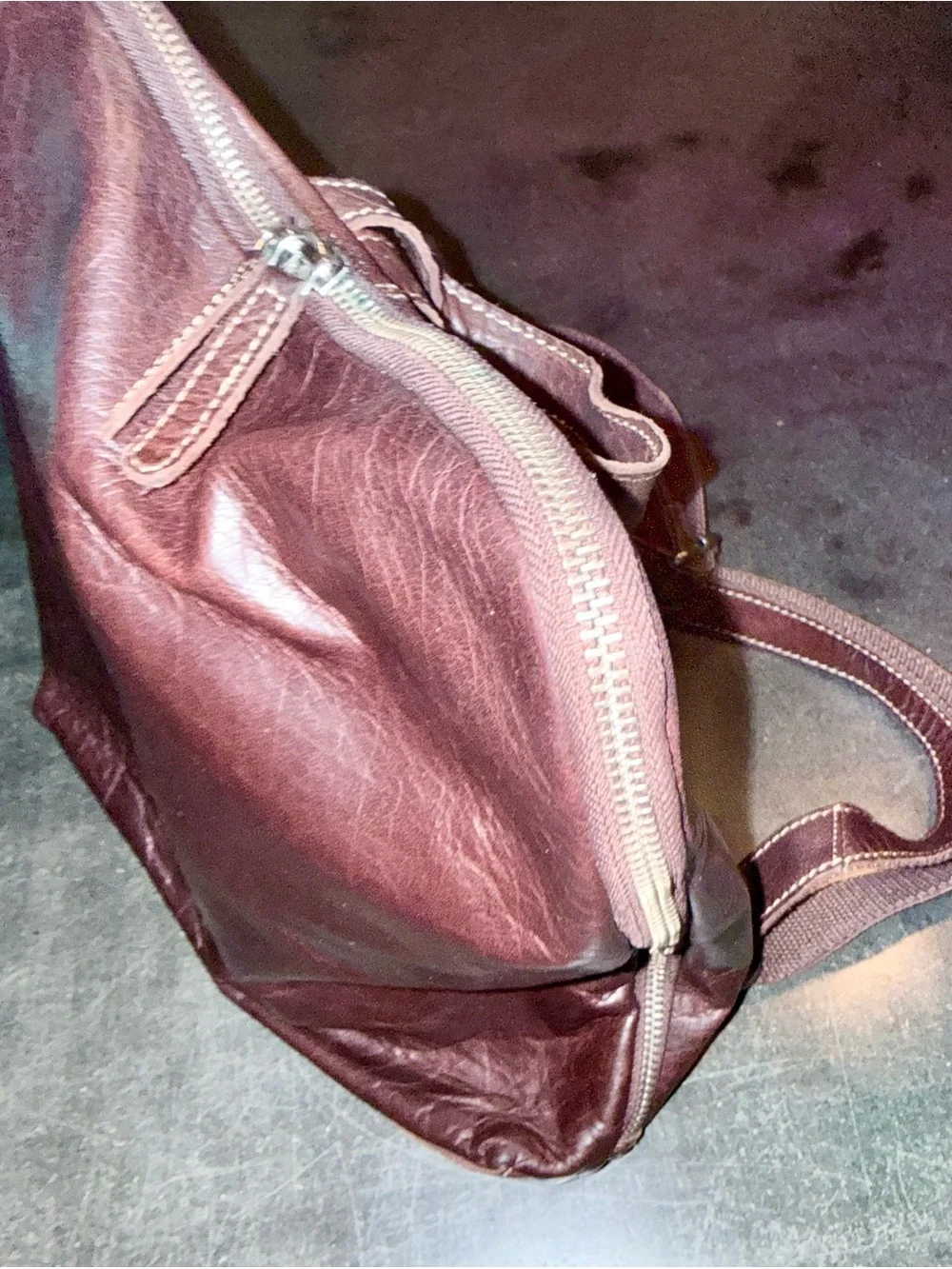Wild West Women’s Chocolate Brown Leather Backpack with Zip Pockets